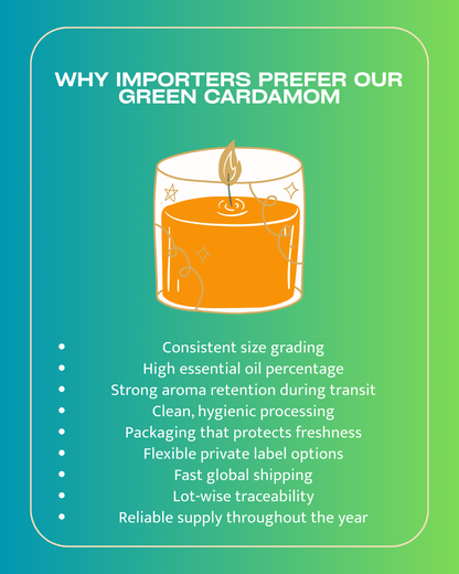 Green Cardamom Pods (Single-Origin India) – Export Grade