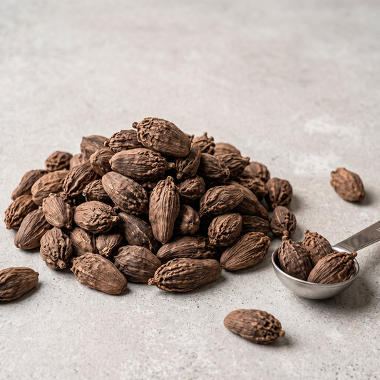 Indian Black Cardamom Whole (Large Smoky Pods) – For Export