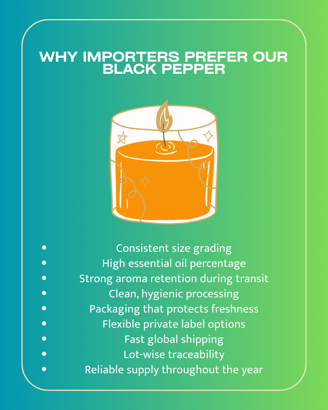 Black Peppercorns Whole – Export Grade - Omsim Exports